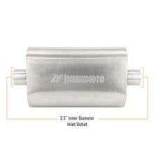 Load image into Gallery viewer, Mishimoto Muffler Mishimoto Universal Muffler with 2.5in Center Inlet/Outlet - Brushed