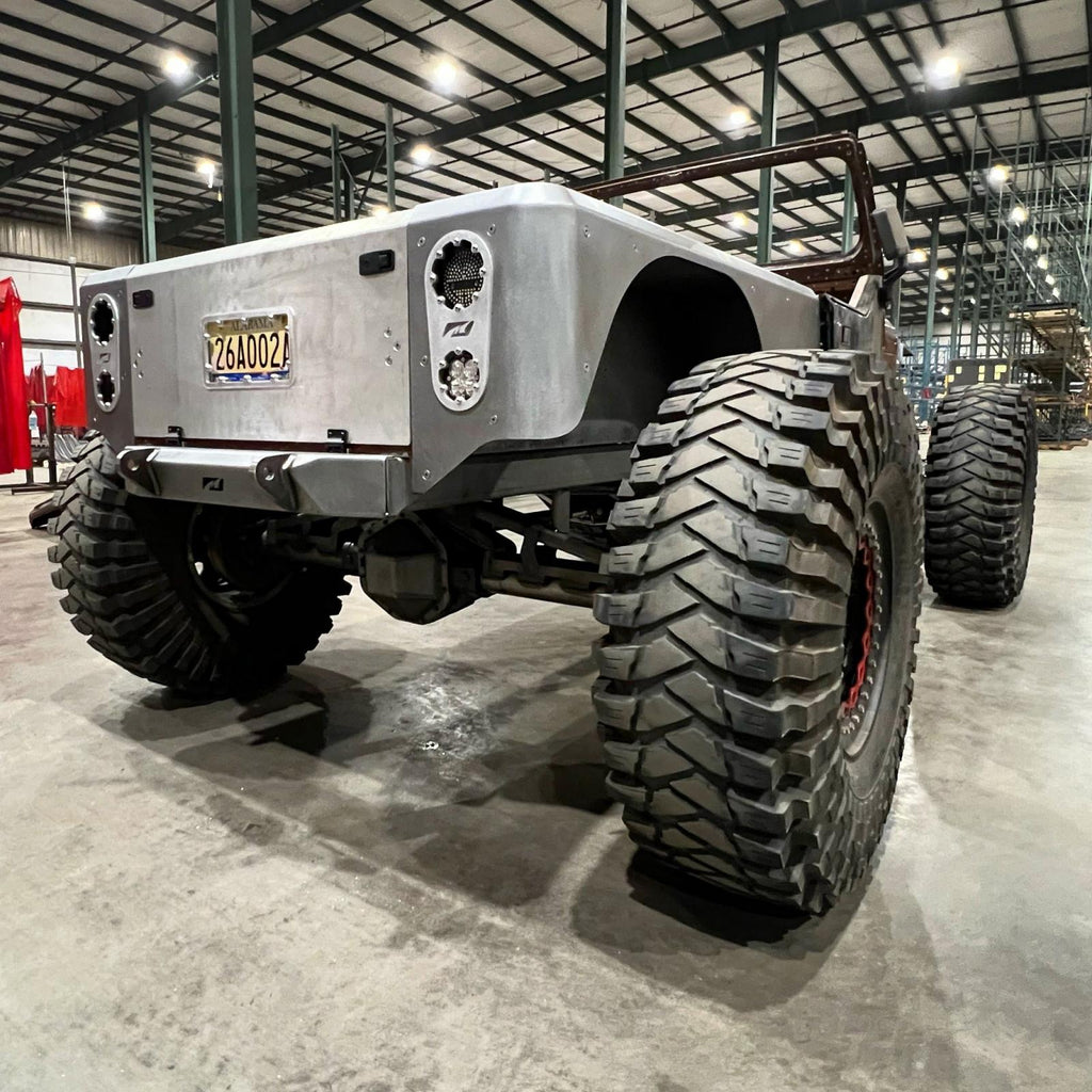 Motobilt Rocker Guards 15 inch Stretch Over the Rail Corner Armor for Jeep YJ Motobilt - MB1170 - Motobilt