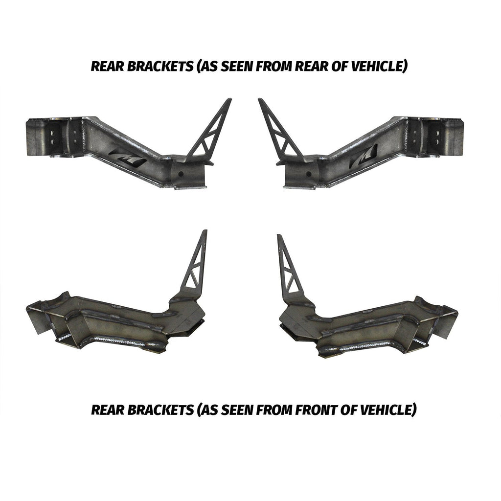 Motobilt Suspension Kit 4 Link Rear Suspension Brackets With Crossmember For Jeep JKU Bare Steel Motobilt - MB7005 - Motobilt