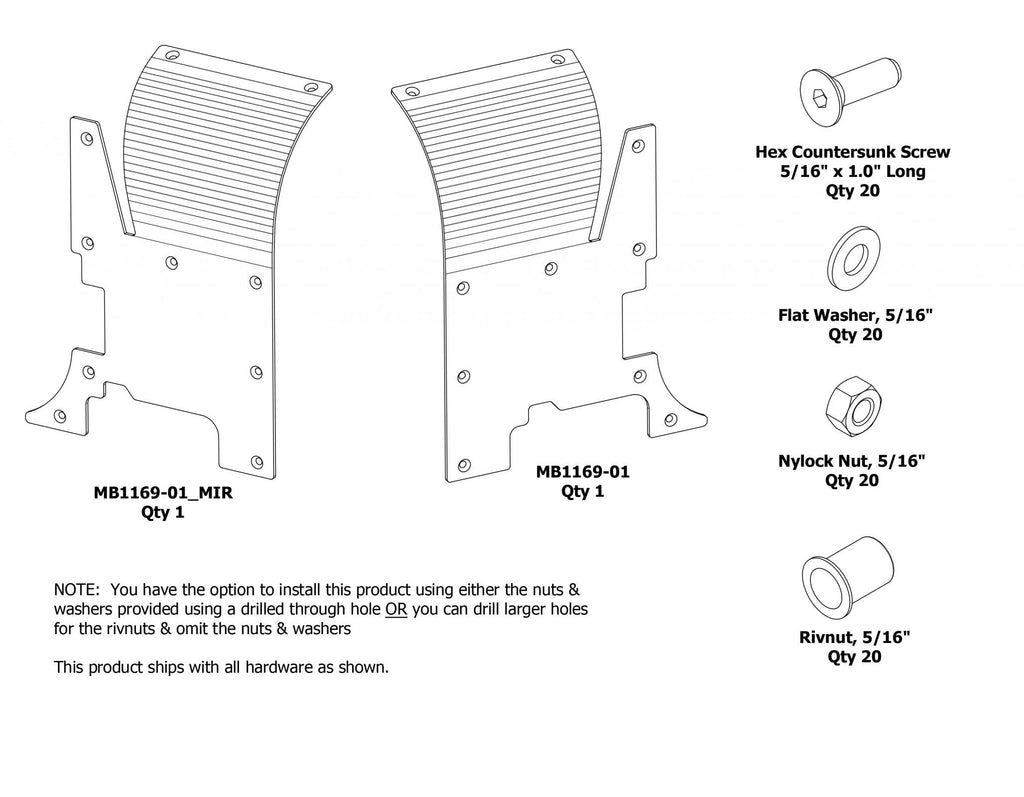 Motobilt Fenders Cowl Armor for Jeep YJ / CJ Motobilt - MB1169 - Motobilt