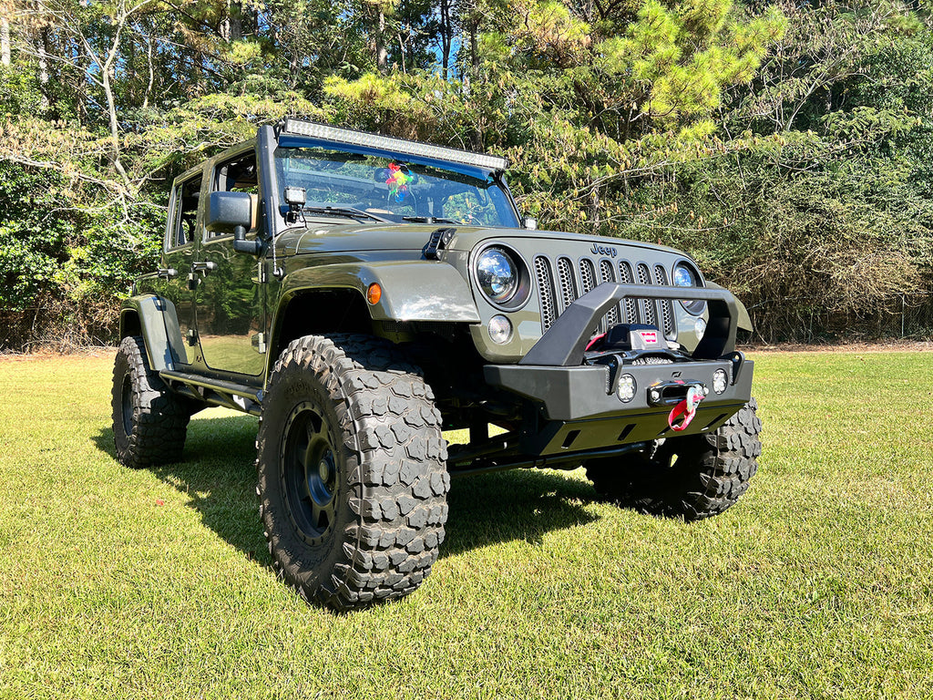 Motobilt Front Bumpers Crusher HD Front Bumper for Jeep JK/JKU with BullBar and Skidplate Motobilt - MB1209-MB1210-MB1203 - Motobilt