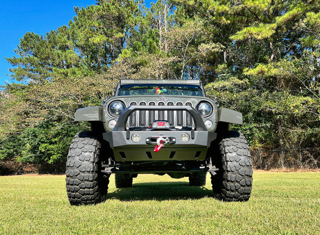 Motobilt Front Bumpers Crusher HD Front Bumper for Jeep JK/JKU with BullBar and Skidplate Motobilt - MB1209-MB1210-MB1203 - Motobilt