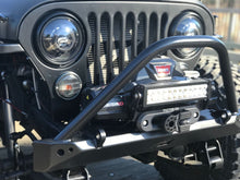 Load image into Gallery viewer, Motobilt Front Bumpers Jeep CJ Mid Width Front Bumper W/Stinger Bare Steel Motobilt - MB1019-S - Motobilt