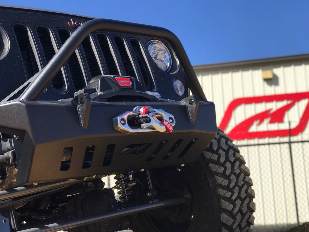 Motobilt Front Bumpers Jeep JK Front Bumper W/Stinger 07-18 Wrangler JK Crusher Series Bare Steel Motobilt - MB1011-S - Motobilt