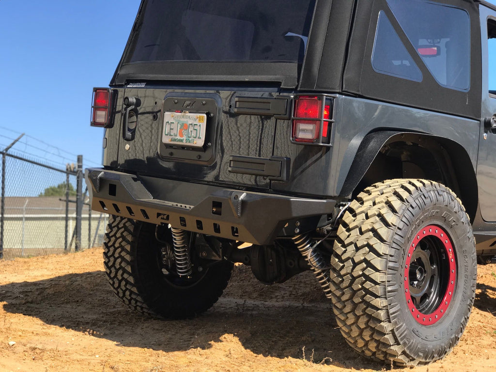 Motobilt Rear Bumpers Jeep JK Rear Bumper 07-18 Wrangler JK Crusher Series Bare Steel Motobilt - MB1072 - Motobilt