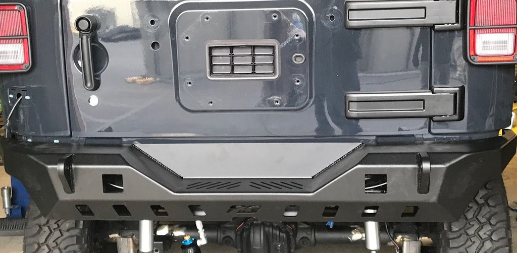 Motobilt Rear Bumpers Jeep JK Rear Bumper 07-18 Wrangler JK Crusher Series Bare Steel Motobilt - MB1072 - Motobilt