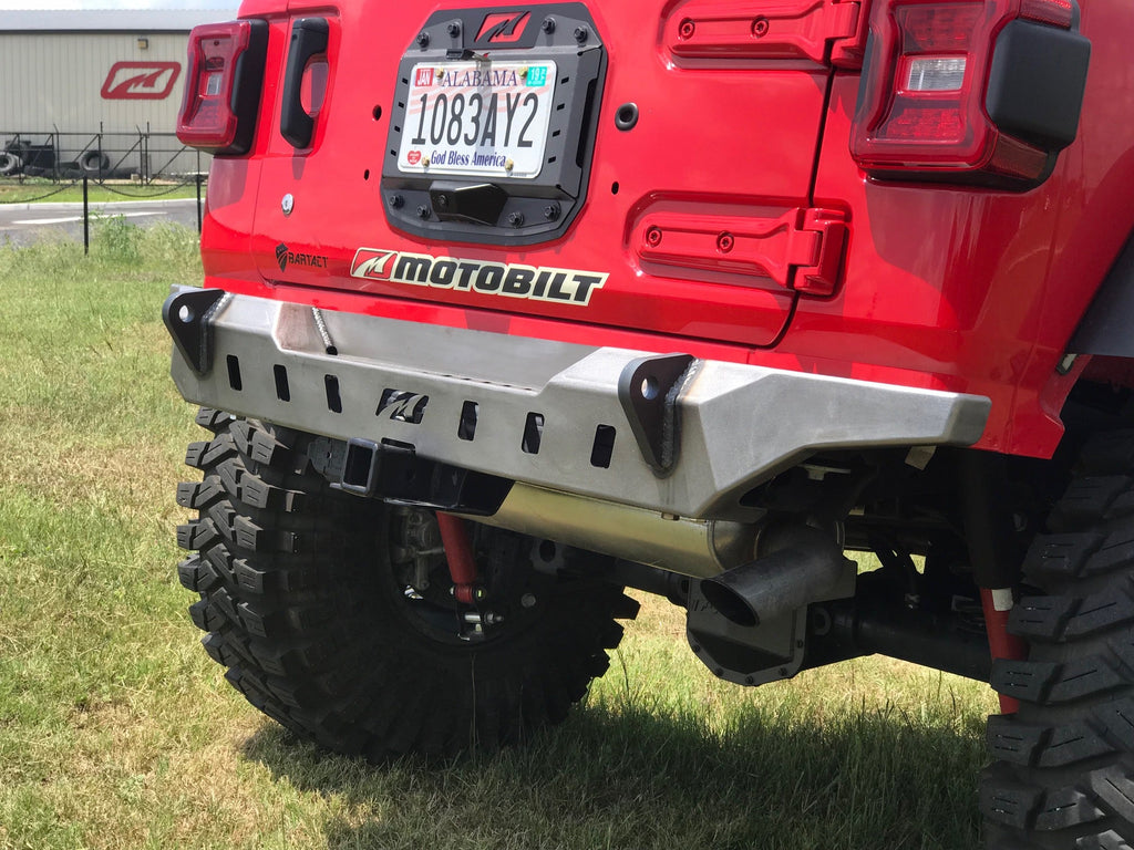 Motobilt Rear Bumpers Jeep JL Rear Bumper Crusher With Spare Tire Cut Out 2018-Pres Wrangler JL Motobilt - MB1080 - Motobilt