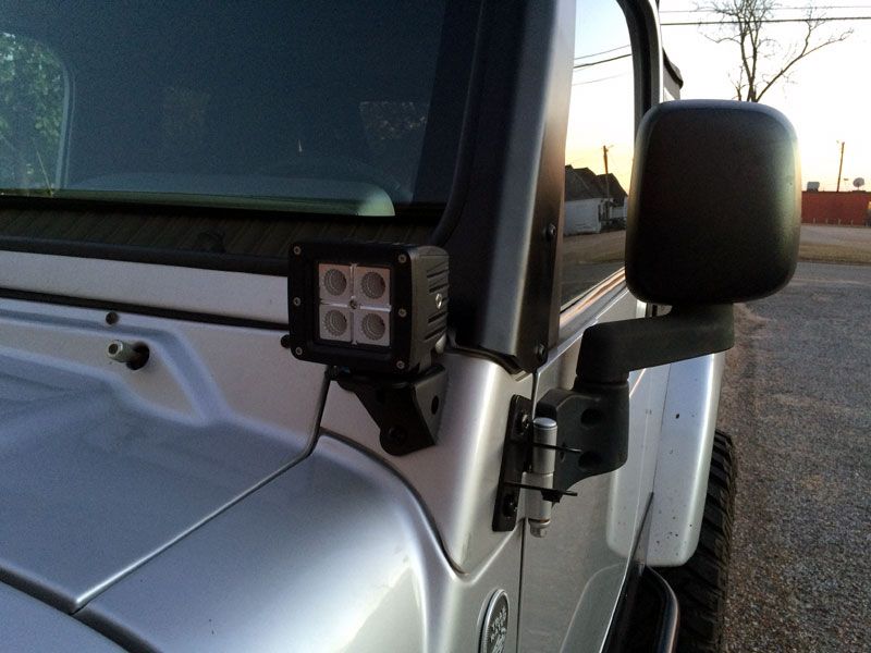 Motobilt LED Light Pods Jeep TJ A Pillar Light Mounts 97-06 Wrangler TJ/TJ Unlimited Motobilt - MB2033 - Motobilt