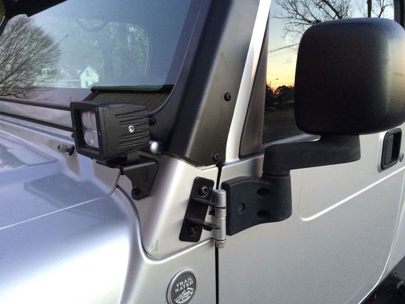 Motobilt LED Light Pods Jeep TJ A Pillar Light Mounts 97-06 Wrangler TJ/TJ Unlimited Motobilt - MB2033 - Motobilt