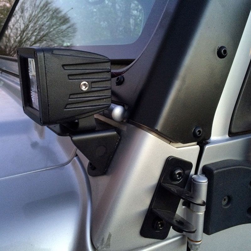 Motobilt LED Light Pods Jeep TJ A Pillar Light Mounts 97-06 Wrangler TJ/TJ Unlimited Motobilt - MB2033 - Motobilt