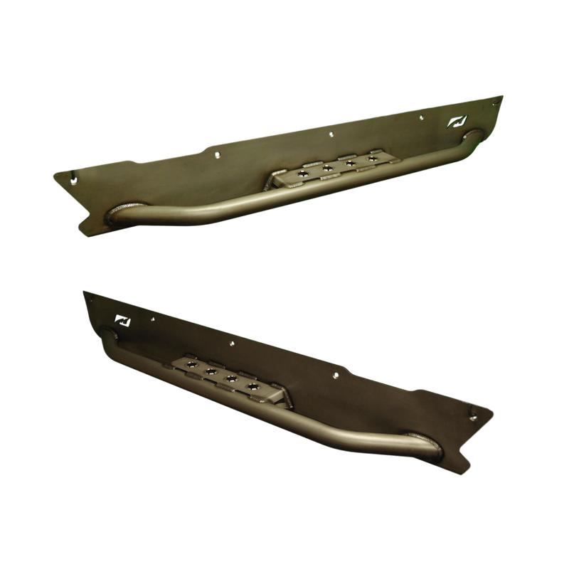 Motobilt Rocker Guards Jeep TJ Full Length Rocker Guards W/Step 97-06 Wrangler TJ Bare Steel Motobilt - MB1056-S - Motobilt
