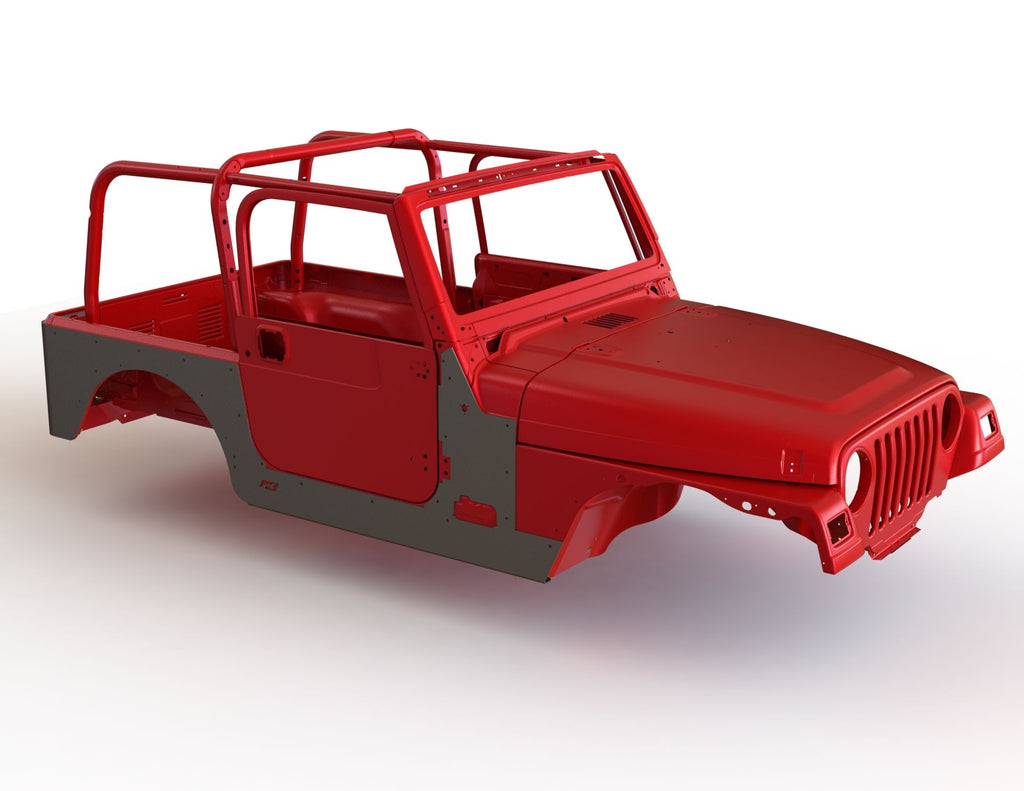 Motobilt Rocker Guards Jeep TJ/LJ Body Tub Armor Motobilt - MB1074 - Motobilt