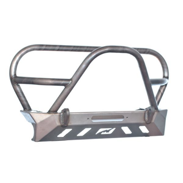 Motobilt Front Bumpers Jeep YJ TJ LJ Front Bumper W/Grill Hoop and Stinger Bare Steel Motobilt - MB1069-L - Motobilt