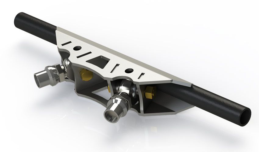 Motobilt Link Suspension Brackets and Tabs Triangulated Lower Link Mount Large For 1.75 Inch OD Round Tube Motobilt - MB1520 - Motobilt