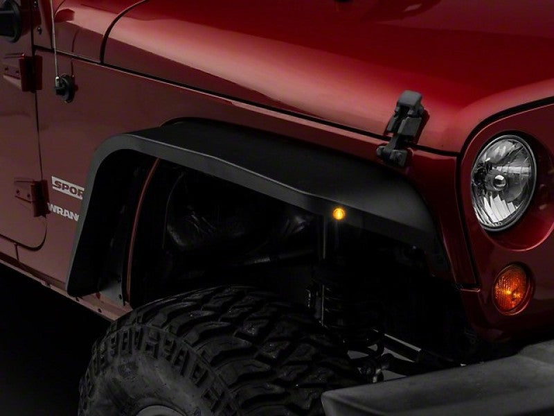 Officially Licensed Jeep Fender Flares Officially Licensed Jeep 07-18 Jeep Wrangler JK Slim Fender Flares w/ Jeep Logo- Front