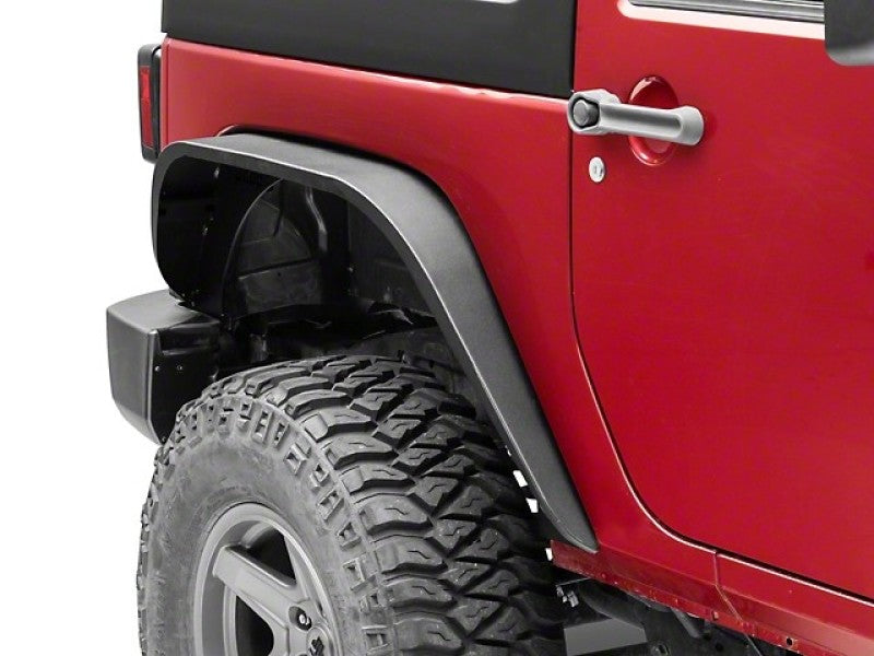 Officially Licensed Jeep Fender Flares Officially Licensed Jeep 07-18 Jeep Wrangler JK Slim Fender Flares w/ Jeep Logo- Rear