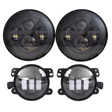 Load image into Gallery viewer, Offroad 515 Headlight Jeep Wrangler 7 inch LED Black-Out LED Headlight and Fog Light Combo Package JK 2007-2018