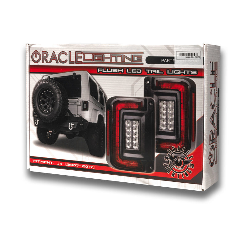 ORACLE Lighting Tail Lights Oracle 07-17 Jeep Wrangler JK Flush Mount LED Tail Lights - Tinted