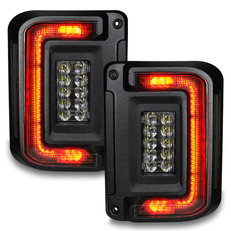 ORACLE Lighting Tail Lights Oracle 07-17 Jeep Wrangler JK Flush Mount LED Tail Lights - Tinted