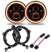 Load image into Gallery viewer, ORACLE Lighting Headlights Oracle Jeep Wrangler JL/Gladiator JT 7in. High Powered LED Headlights (Pair) - Amber