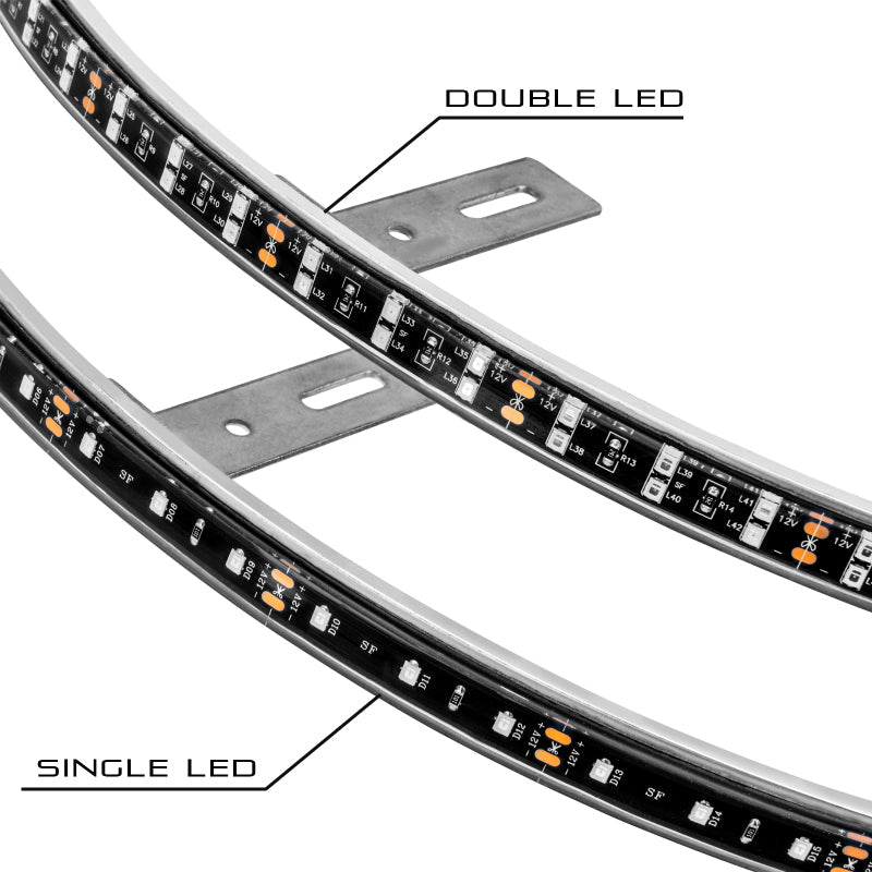 ORACLE Lighting Light Strip LED Oracle LED Illuminated Wheel Rings - Double LED - Red