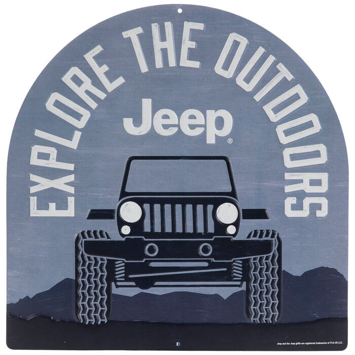 ORB Wall Art Explore The Outdoors Jeep Metal Sign