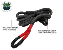 Load image into Gallery viewer, Overland Vehicle Systems Recovery Kit Brute Kinetic Recovery Strap 1 Inch x 30 Feet With Storage Bag - 30 Percent stretch Overland Vehicle Systems - Overland Vehicle Systems - 19009916