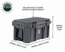 Load image into Gallery viewer, Overland Vehicle Systems Cargo Box D.B.S. - Dark Gray 53 QT Dry Box with Drain, and Bottle Opener Overland Vehicle Systems - Overland Vehicle Systems - 40100001