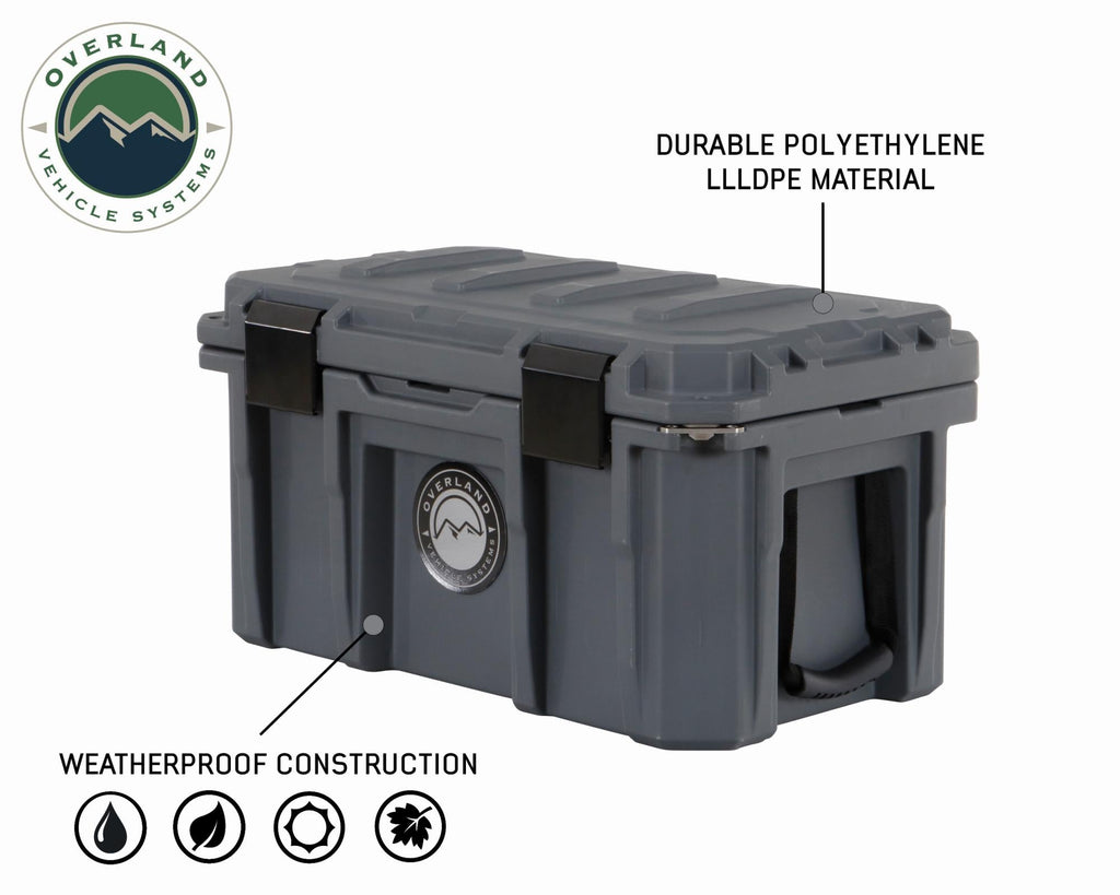 Overland Vehicle Systems Cargo Box D.B.S. - Dark Gray 53 QT Dry Box with Drain, and Bottle Opener Overland Vehicle Systems - Overland Vehicle Systems - 40100001