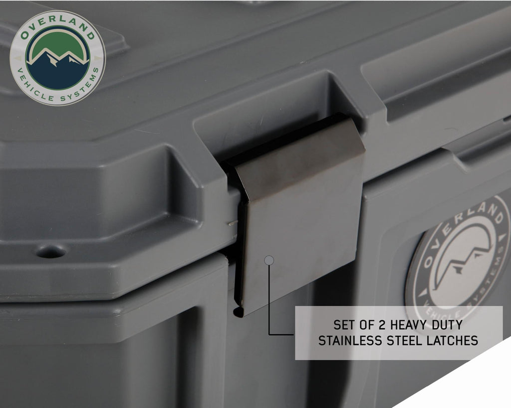 Overland Vehicle Systems Cargo Box D.B.S. - Dark Gray 53 QT Dry Box with Drain, and Bottle Opener Overland Vehicle Systems - Overland Vehicle Systems - 40100001