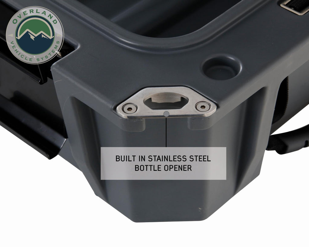 Overland Vehicle Systems Cargo Box D.B.S. - Dark Gray 53 QT Dry Box with Drain, and Bottle Opener Overland Vehicle Systems - Overland Vehicle Systems - 40100001
