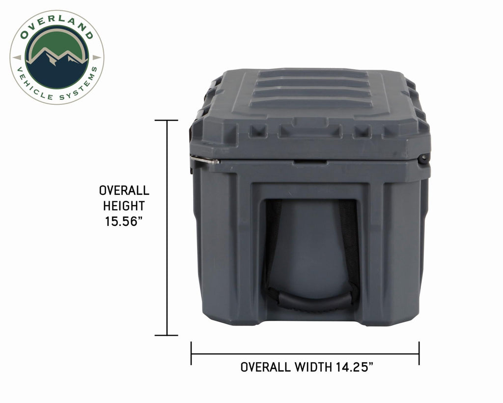 Overland Vehicle Systems Cargo Box D.B.S. - Dark Gray 53 QT Dry Box with Drain, and Bottle Opener Overland Vehicle Systems - Overland Vehicle Systems - 40100001