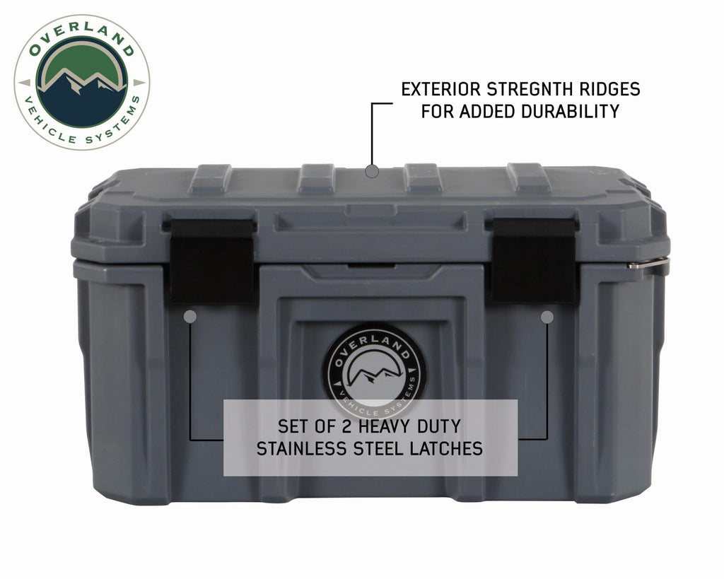 Overland Vehicle Systems Cargo Box D.B.S. - Dark Gray 53 QT Dry Box with Drain, and Bottle Opener Overland Vehicle Systems - Overland Vehicle Systems - 40100001