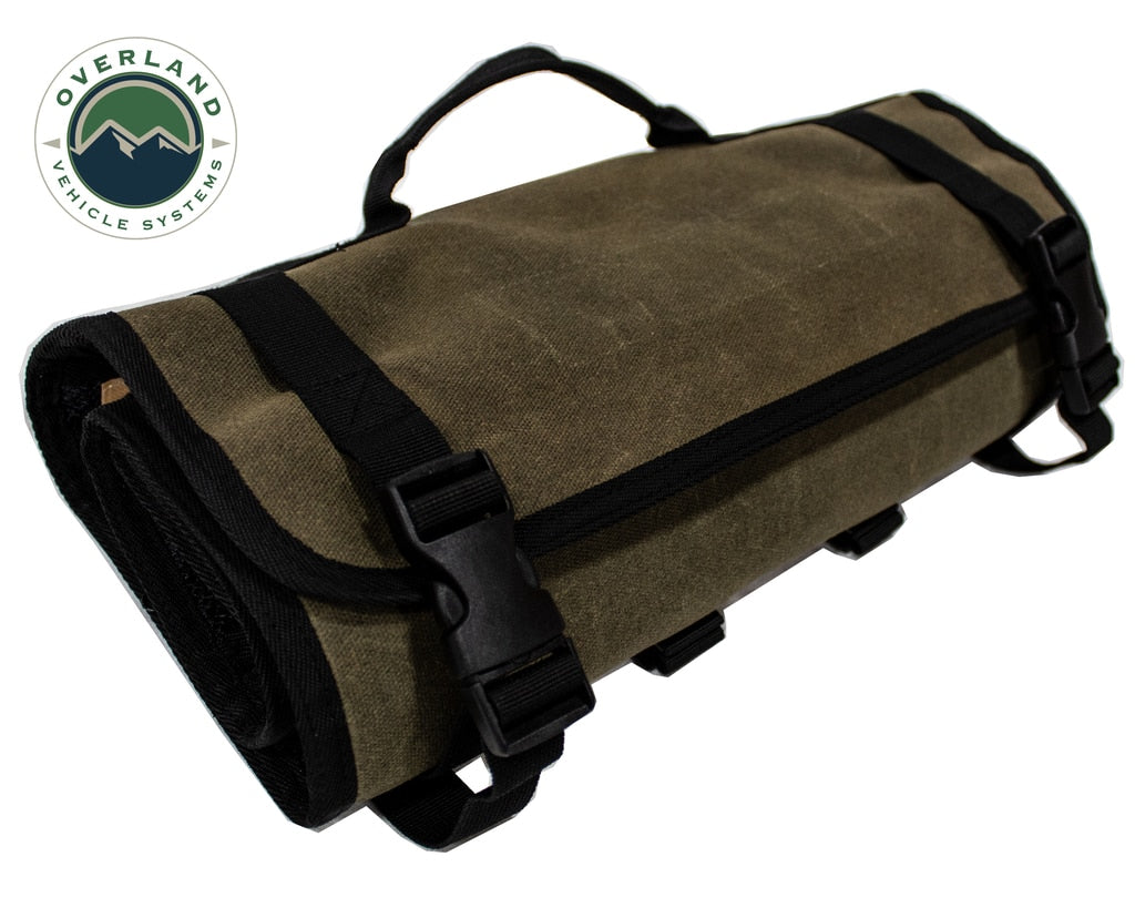 Overland Vehicle Systems First Aid Bag First Aid Bag Rolled Brown 16 Lb Waxed Canvas Canyon Bag Overland Vehicle Systems - Overland Vehicle Systems - 21109941