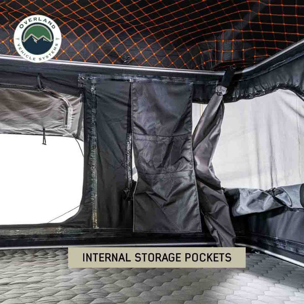 Overland Vehicle Systems Roof Top Tent HD Bundu 2 - Hard Shell Pop Up Roof Top Tent, 2 Person, Grey Body and Black Rainfly Overland Vehicle Systems - Overland Vehicle Systems - 18199901