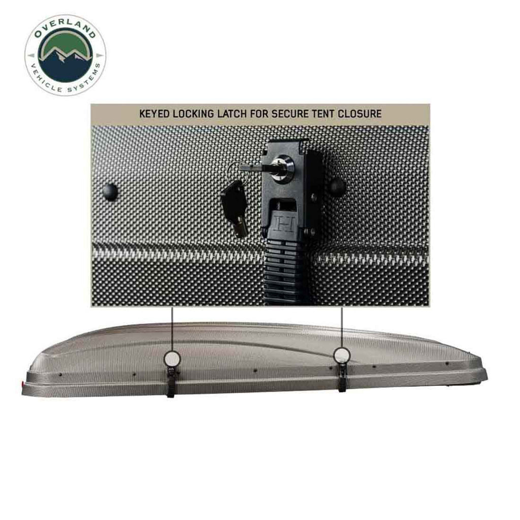 Overland Vehicle Systems Roof Top Tent HD Bundu 2 - Hard Shell Roof Top Tent, 2 Person, Grey Body and Black Rainfly Overland Vehicle Systems - Overland Vehicle Systems - 18389902