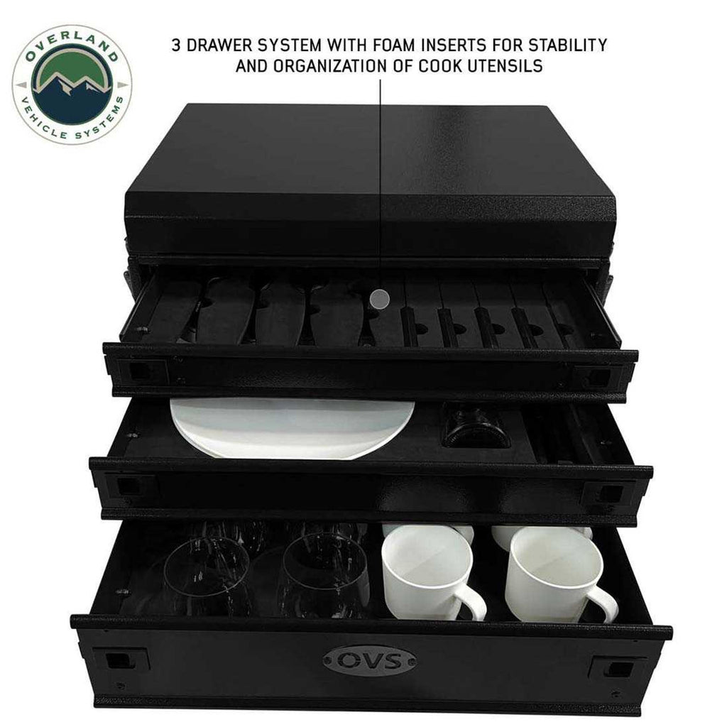 Overland Vehicle Systems Portable Oven Kitchen Kit - 39 Piece Utensil, Aluminum Storage Box With Custom Cut Foam Overland Vehicle Systems - Overland Vehicle Systems - 21010502