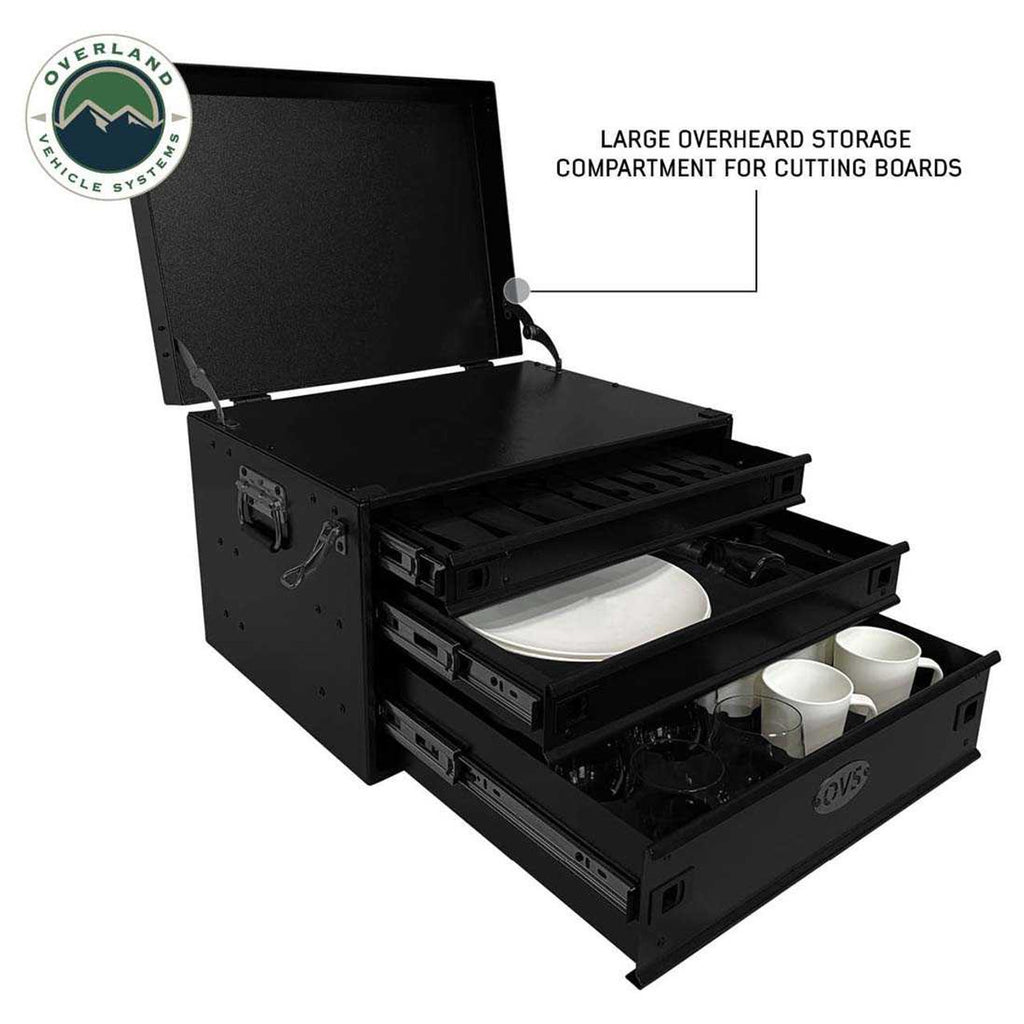 Overland Vehicle Systems Portable Oven Kitchen Kit - 39 Piece Utensil, Aluminum Storage Box With Custom Cut Foam Overland Vehicle Systems - Overland Vehicle Systems - 21010502