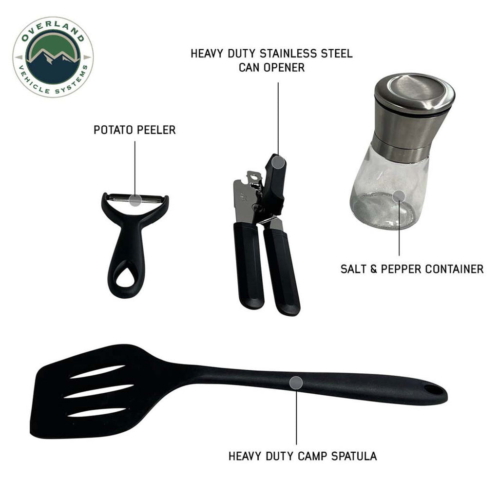 Overland Vehicle Systems Portable Oven Kitchen Kit - 39 Piece Utensil, Aluminum Storage Box With Custom Cut Foam Overland Vehicle Systems - Overland Vehicle Systems - 21010502