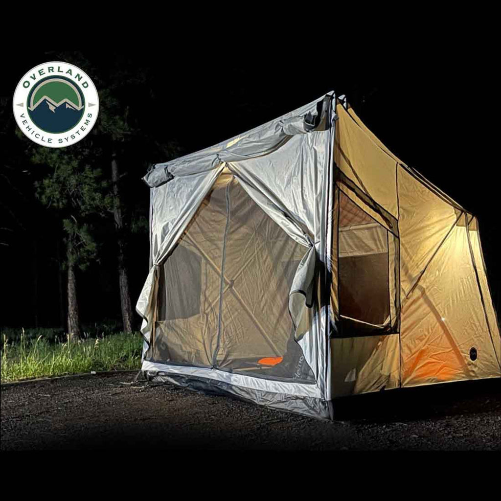 Overland Vehicle Systems Roof Top Tent LD P.S.T. - Portable Safari Ground Tent Large, Grey Body and Grey Trim Overland Vehicle Systems - Overland Vehicle Systems - 18252520