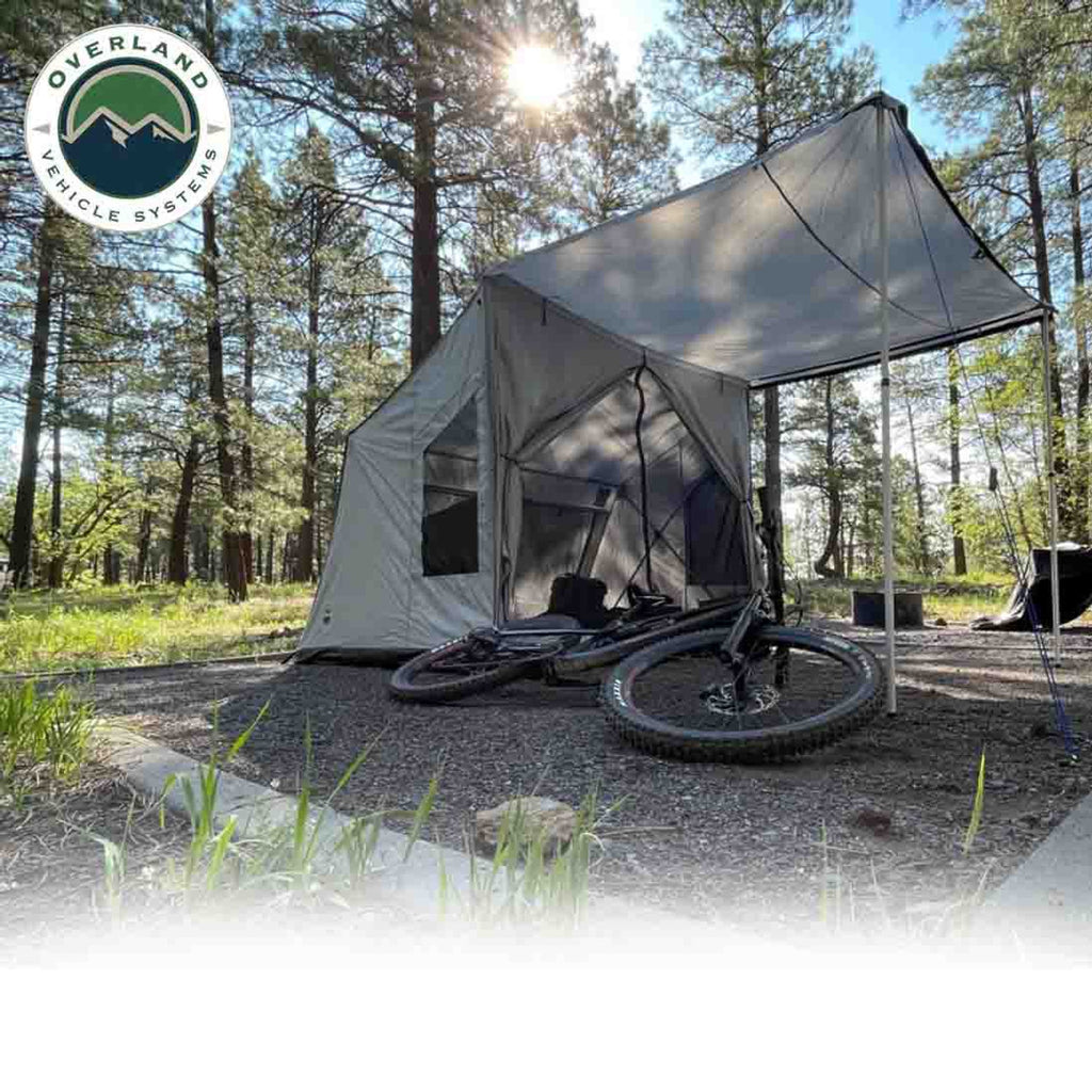 Overland Vehicle Systems Roof Top Tent LD P.S.T. - Portable Safari Ground Tent Large, Grey Body and Grey Trim Overland Vehicle Systems - Overland Vehicle Systems - 18252520