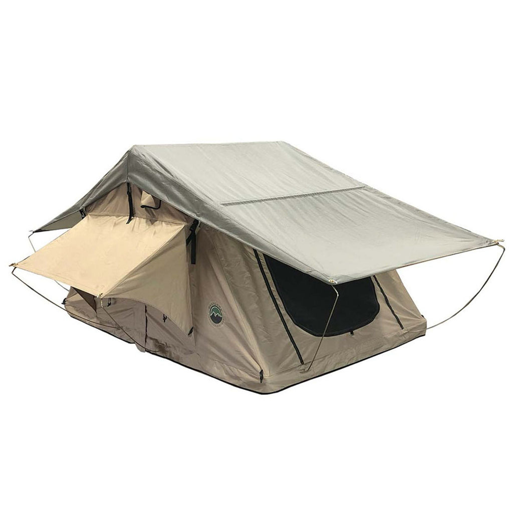 Overland Vehicle Systems Roof Top Tent LD TMBK 3 Roof Top Tent With Annex - Tan Base With Green Rain Fly, Black Aluminum Base, Black Ladder Overland Vehicle Systems - Overland Vehicle Systems - 18119733