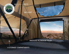 Load image into Gallery viewer, Overland Vehicle Systems Roof Top Tent LD TMBK 3 Roof Top Tent With Annex - Tan Base With Green Rain Fly, Black Aluminum Base, Black Ladder Overland Vehicle Systems - Overland Vehicle Systems - 18119733