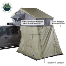 Load image into Gallery viewer, Overland Vehicle Systems Tent Annex Room Nomadic 4 Roof Top Tent Annex Green Base With Black Floor and Travel Cover Overland Vehicle Systems - Overland Vehicle Systems - 18549936