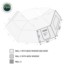 Load image into Gallery viewer, Overland Vehicle Systems Roof Top Tent Nomadic Awning 270 Passenger Side Wall 1 With Door and Window Overland Vehicle Systems - Overland Vehicle Systems - 18129910