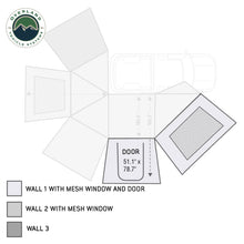 Load image into Gallery viewer, Overland Vehicle Systems Roof Top Tent Nomadic Awning 270 Passenger Side Wall 1 With Door and Window Overland Vehicle Systems - Overland Vehicle Systems - 18129910