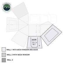 Load image into Gallery viewer, Overland Vehicle Systems Roof Top Tent Nomadic Awning 270 Passenger Side Wall 1 With Door and Window Overland Vehicle Systems - Overland Vehicle Systems - 18129910