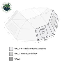 Load image into Gallery viewer, Overland Vehicle Systems Roof Top Tent Nomadic Awning 270 Passenger Side Wall 1 With Door and Window Overland Vehicle Systems - Overland Vehicle Systems - 18129910
