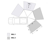 Load image into Gallery viewer, Overland Vehicle Systems Roof Top Tent Overland Vehicle Systems Freestanding Passenger Nomadic 270 LT Awning Wall 2 Overland Vehicle Systems - Overland Vehicle Systems - 18239909