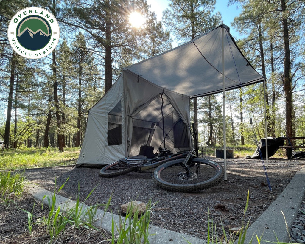 Overland Vehicle Systems Roof Top Tent Portable Safari Tent - Quick Deploying Gray Ground Tent Overland Vehicle Systems - Overland Vehicle Systems - 18252520